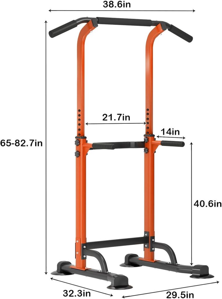 SogesPower Power Tower Dip Station Pull Up Bar for Home Gym Adjustable Height Strength Training Workout Equipment,Pull Up Bar Station