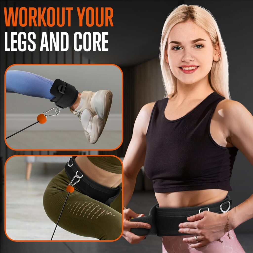 SQUATZ Apollo Board Mini: 150lb Resistance Smart Home Gym Cable Machine | Functional Trainer for Full Body Workouts | Digital Home Gym Equipment with Free App (Orange)