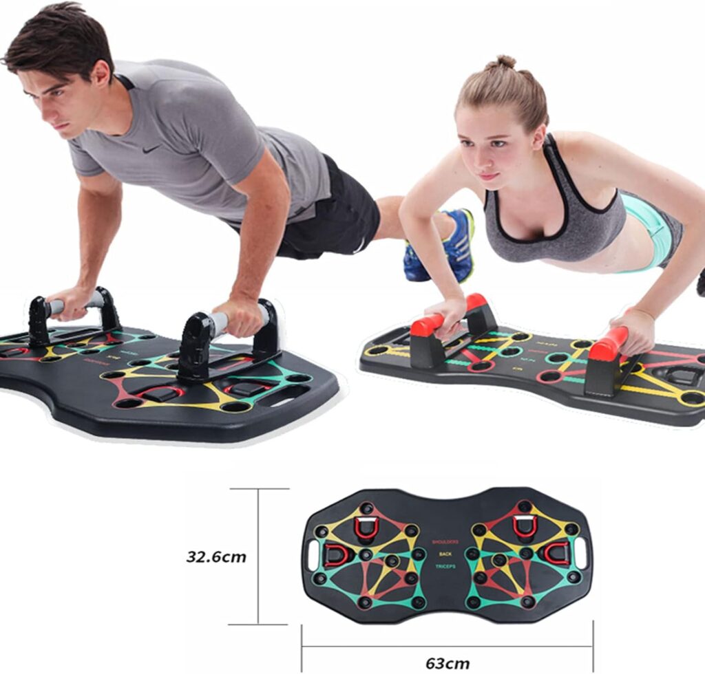 Upgraded Push Up Board: Multi-function 20 In 1 Push Up Bar With Resistance Bands, Portable Home Gym, Strength Training Equipment, Push Up Handles For Perfect Pushups, Home Fitness For Me(Size:6420cm)